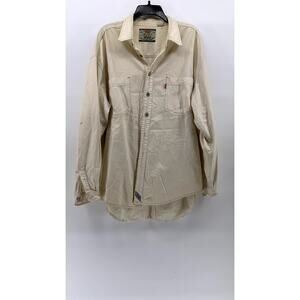 LEVI'S Men's Off-White Denim Vintage Button-Up Long Sleeve Workwear Shirt SZ XL